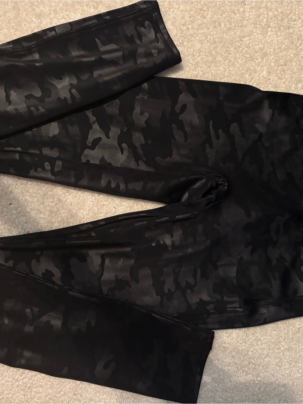 SPANX Black Camo High-Waist Leggings